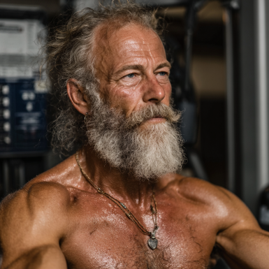 Senior practică yoga cu zâmbet, demonstrând echilibru și bunăstare